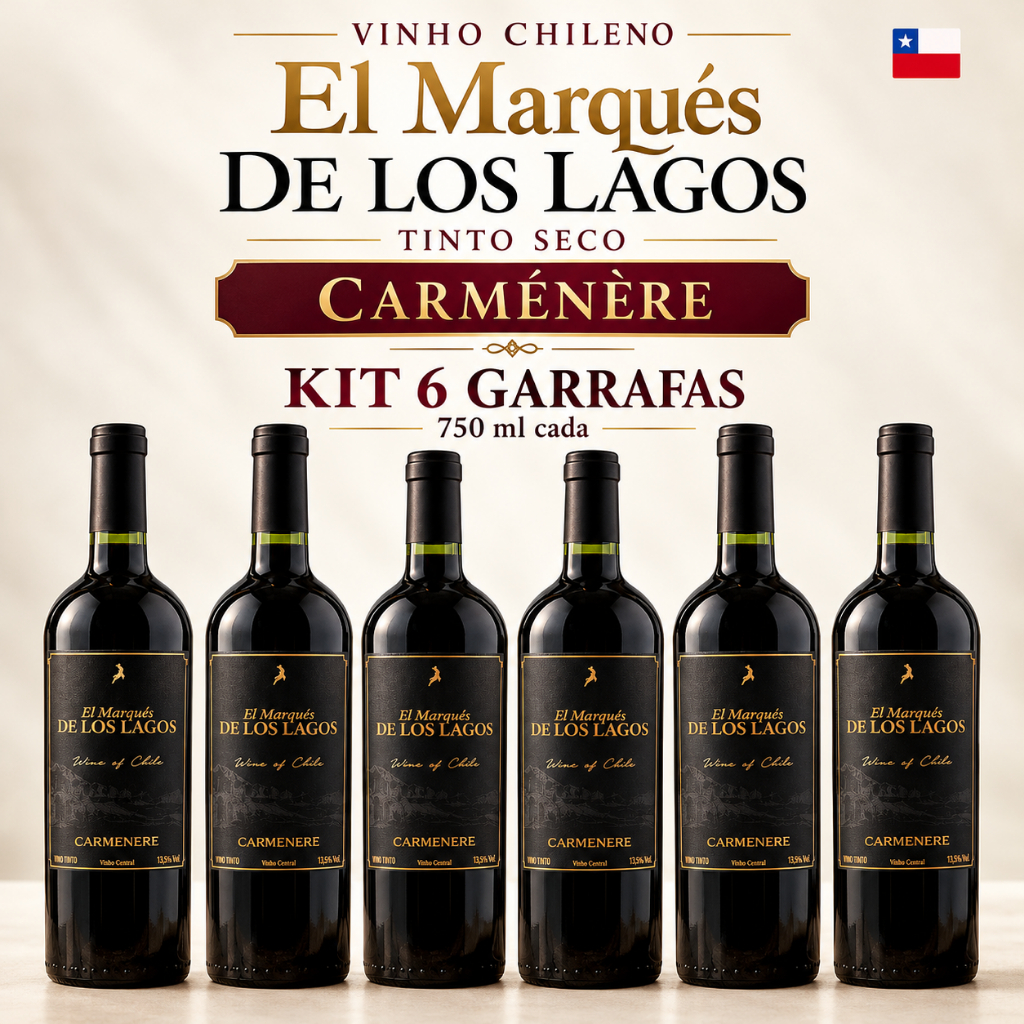 Vinho Chileno El Marqués de los Lagos Carménère Tinto Seco 750 m — imagem 2 de 2