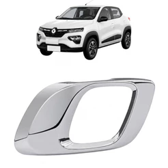 Maçaneta Gatilho Puxador Interno Renault KWID CROMADA Haste Curva