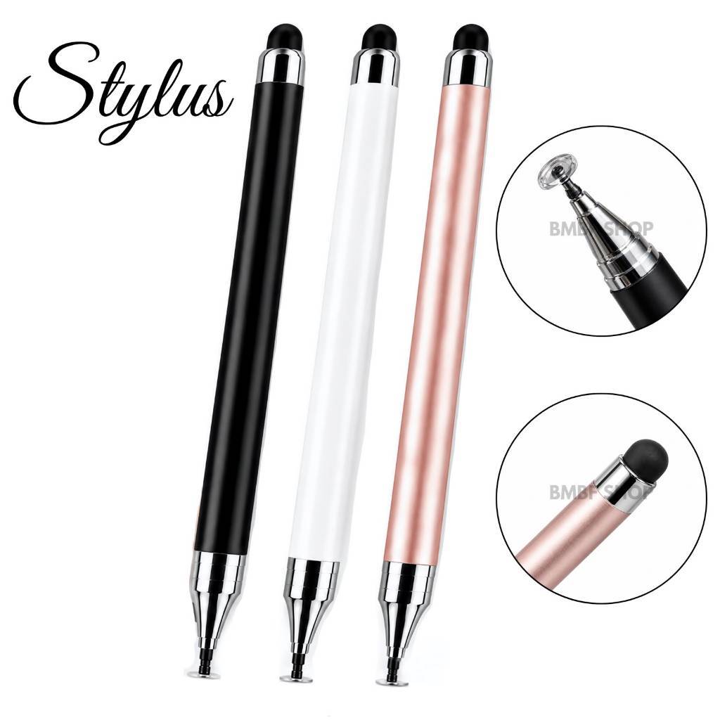 Caneta Touch Stylus 2 em 1 Universal Portatil para Celular Tablet iPad Smartphone Desenho Estudo Trabalho