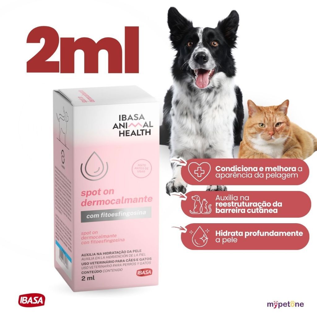Spot on Dermocalmante Ibasa para Cães e Gatos - 2 mL