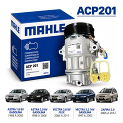 Compressor Ar Condicionado Vectra Astra Zafira 97 98 99 2000 2001 2002 2003 2004 2005 2006 2007 A 2012 Original Mahle