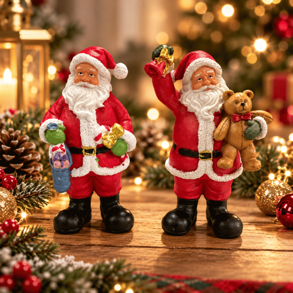 Papai Noel 21cm Resina Enfeite Natalino - Wincy Natal / Decoração Mesa Casa / Presente Festas