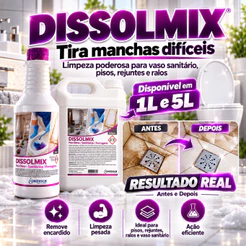 Detergente Limpa Vasos Roxinho Tira Manchas Encardidos Dissolmax 2.0 1L
