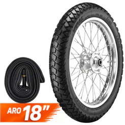 Pneu Tenere XRE300 120/80-18 Tr300 Tt 62s Vipal XR 250 TORNADO XRE 300 LANDER 250 HUNTER 350 + Camara Shiver