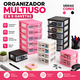Super Porta Tudo com 2, 3, 4 ou 5 gavetas para escritório