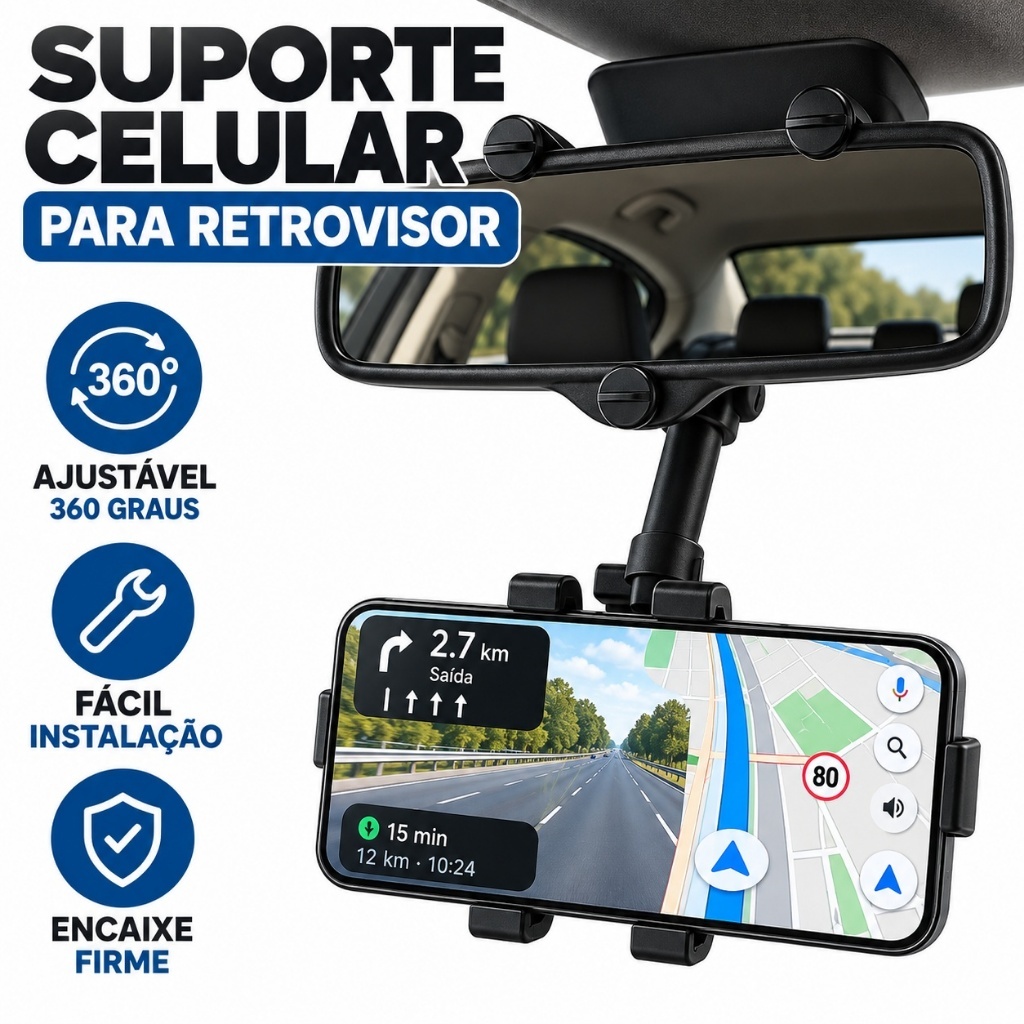 Suporte de retrovisor extensível