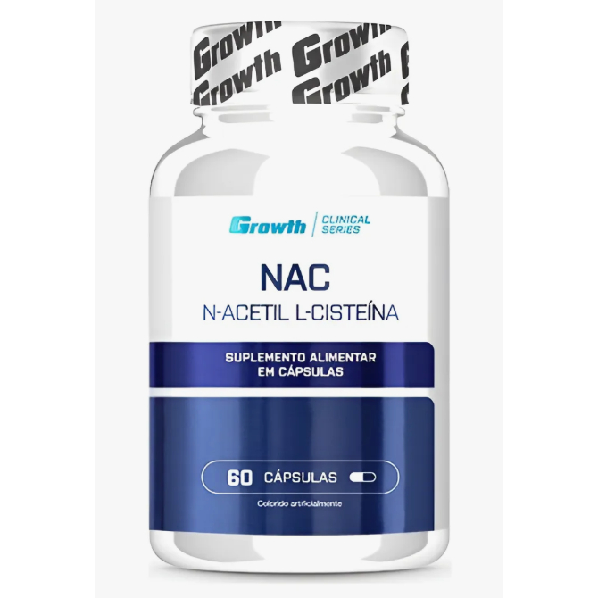 N-acetil L-cisteina Nac Growth Supplements 60 capsulas original com Nota Fiscal
