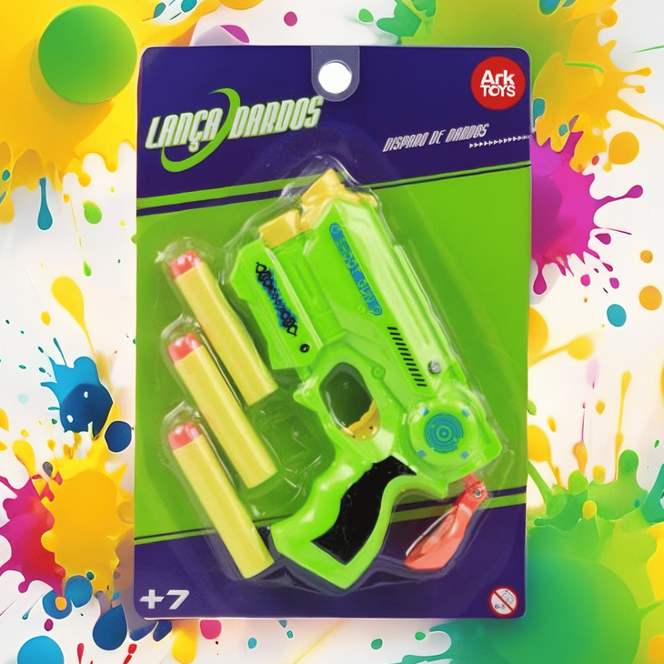 Pistola Lança Dardos Lançador Brinquedo Infantil Espuma Estilo Nerf