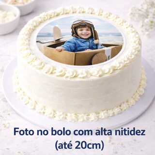 Papel de Arroz Personalizado Para Bolo Redondo Até 20cm Foto Comestível Impressão Profissional Não Recortado em Oferta na Shopee