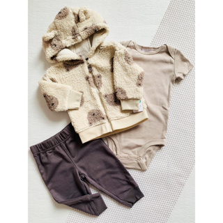 Conjunto Carters Child of Mine Trio Sherpa Ursinho Menino em Oferta na Shopee
