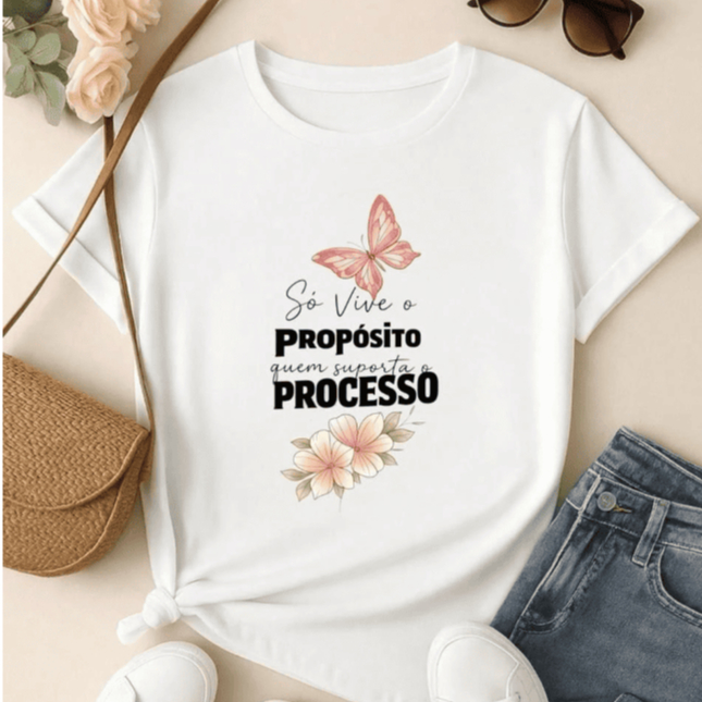 Camisa Camiseta Moda Cristã Feminina Tendencia Blusinha Fashion Estilosa 100% Algodão Leve Confortável