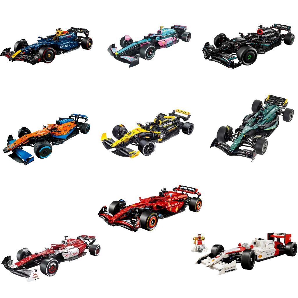 Blocos De Montar Carros De Fórmula 1 Carro De Corrida Ferrari McLaren Coleções 1600 Peças