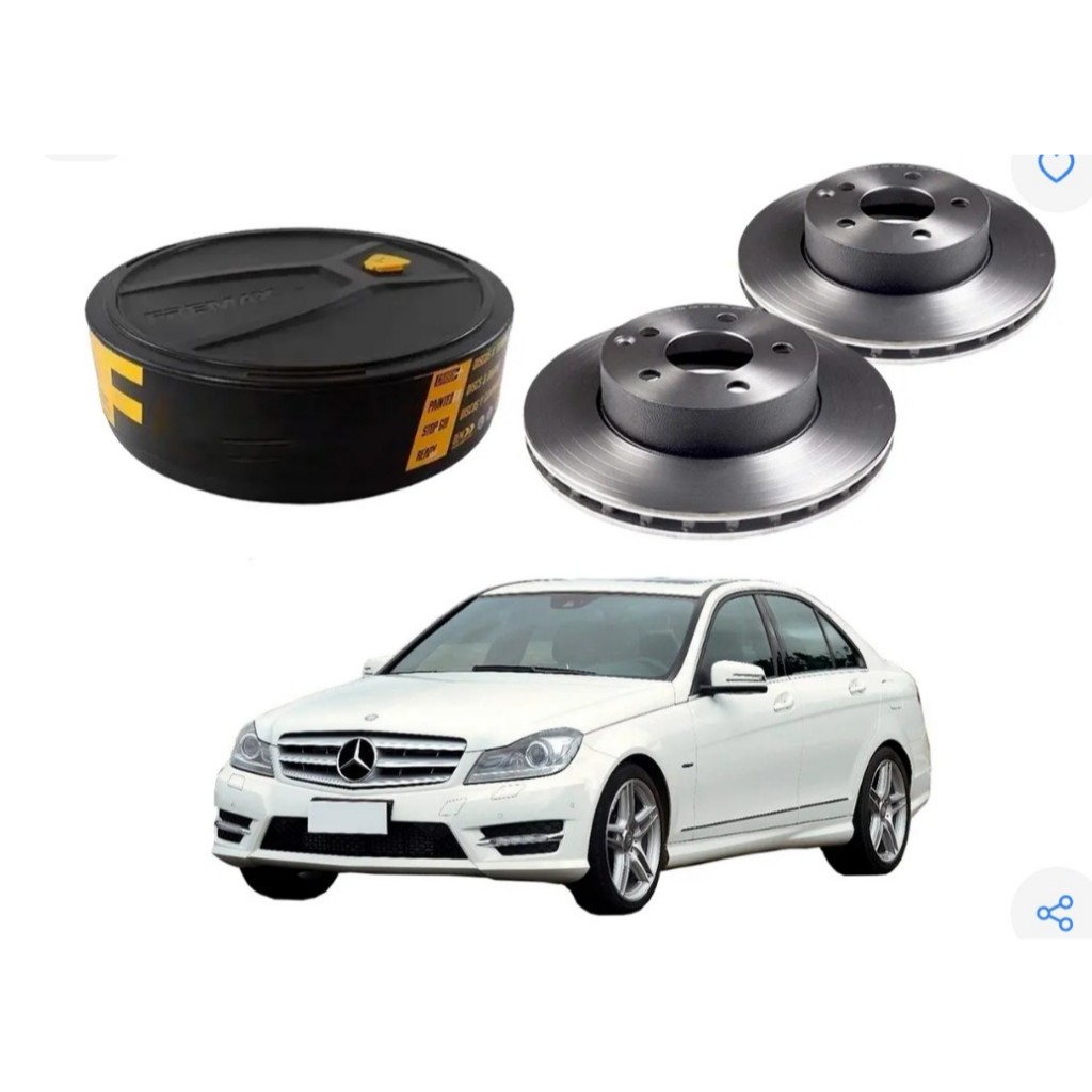 Par Disco Freio Dianteiro Mercedes-benz C180 1.8 2012 Bd6476