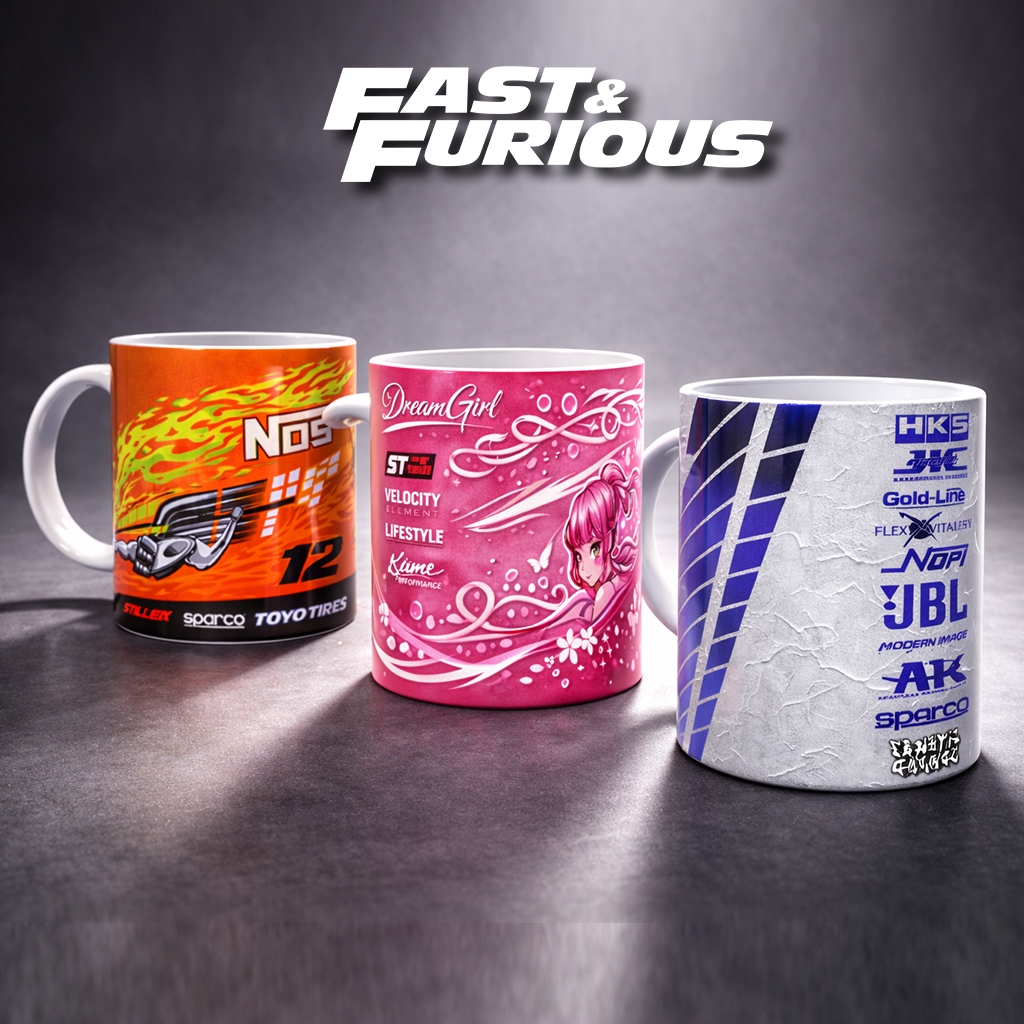 Caneca Velozes e Furiosos 325ml  | Coleção Carros Corrida Filme em Oferta na Shopee