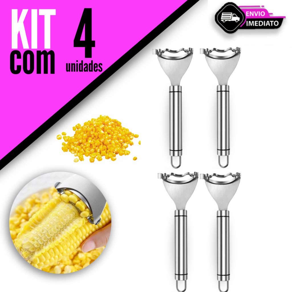 Kit 4/3/2/1 Unidades Debulhador de Milho Raspador Utensílio Para Retirar Grãos - Fácil de Usar em Oferta na Shopee