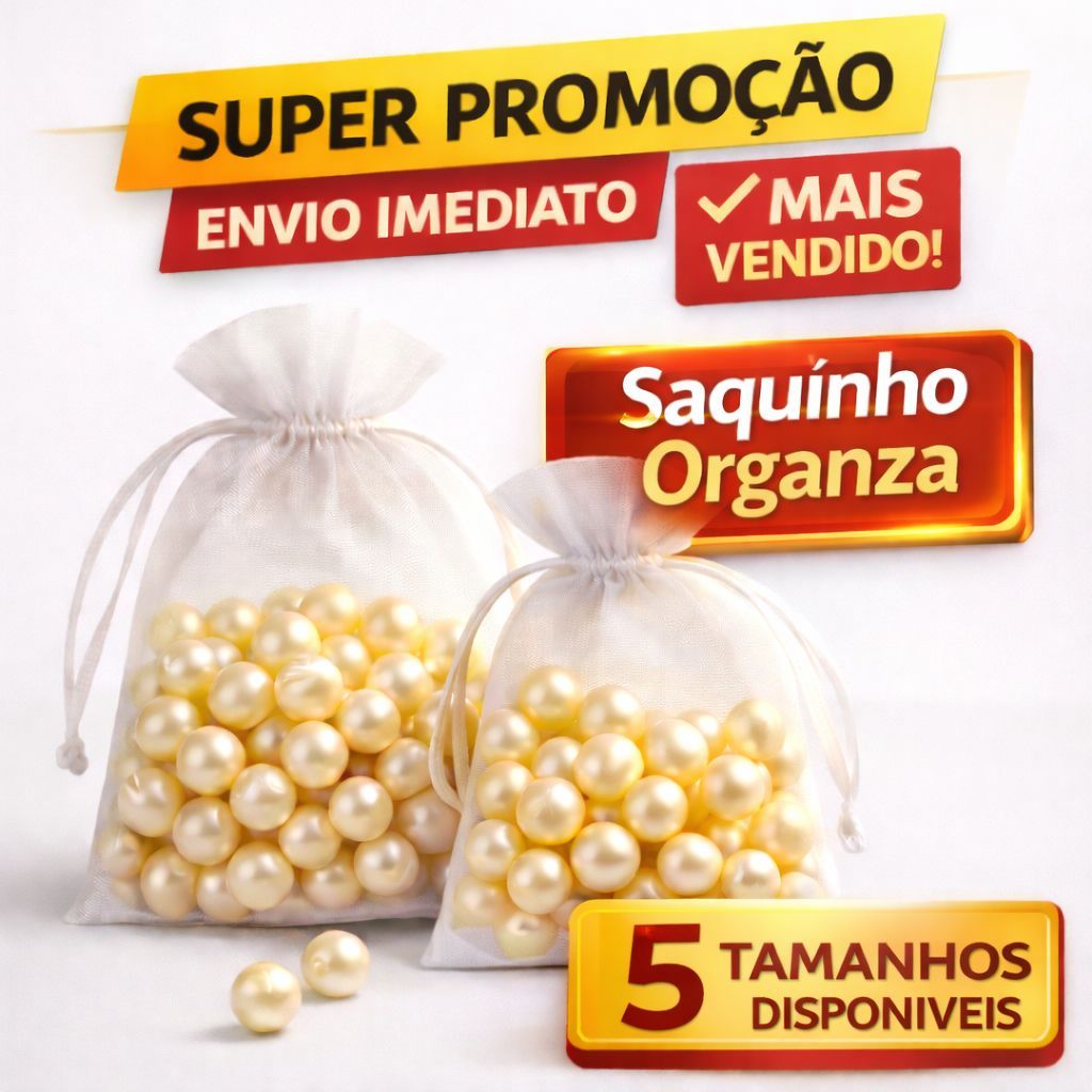 Kit Saquinhos Organza Para Lembrancinhas e Festas De Casamento em Oferta na Shopee