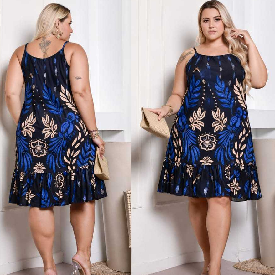 Vestido Feminina Plus Size Soltinho Tecido Viscolinho