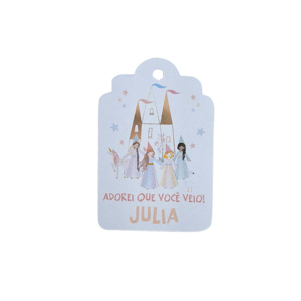 Tag de Agradecimento Princesas Meri Meri Reino Encantado Era Uma Vez Lembrancinhas Aniversário