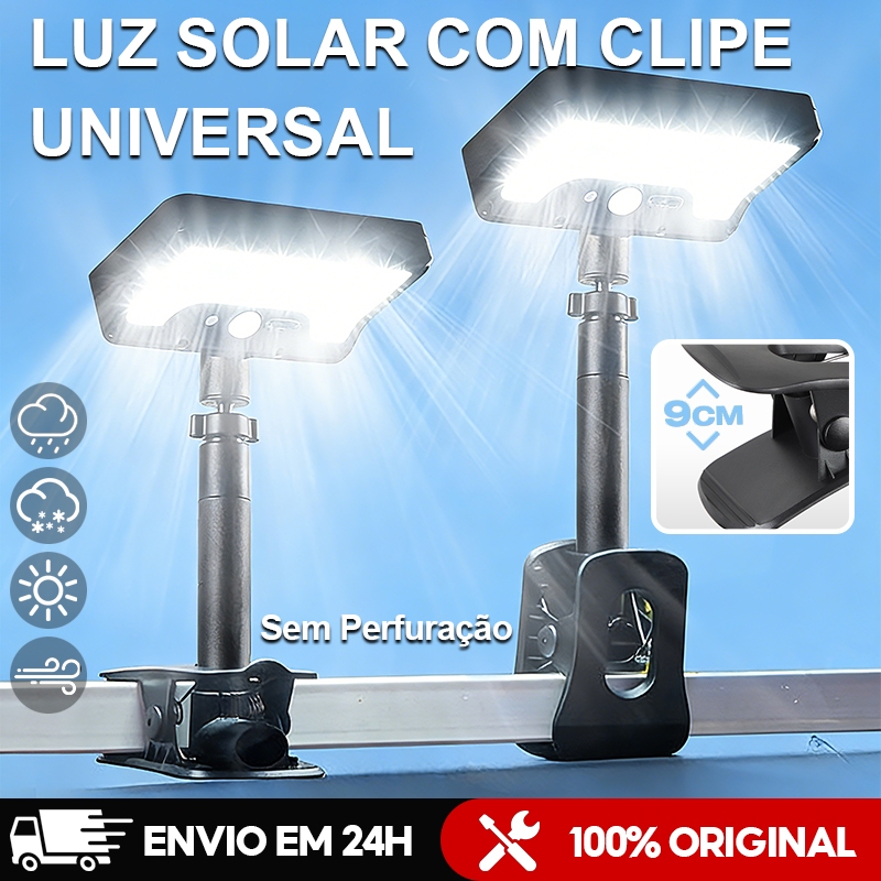 Luz De Clipe Solar , Lâmpada Super Brilhante De 3 Modos Para Jardim , Parede LED À Prova D'água Com Sensor Corpo em Oferta na Shopee