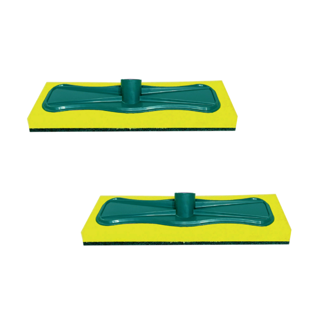 Kit 2 Esfregão Rodo Sem Cabo Lava Piso Azulejo Rejunte E Piscina Pós Obra Limpeza Lar Bucha Esponja em Oferta na Shopee