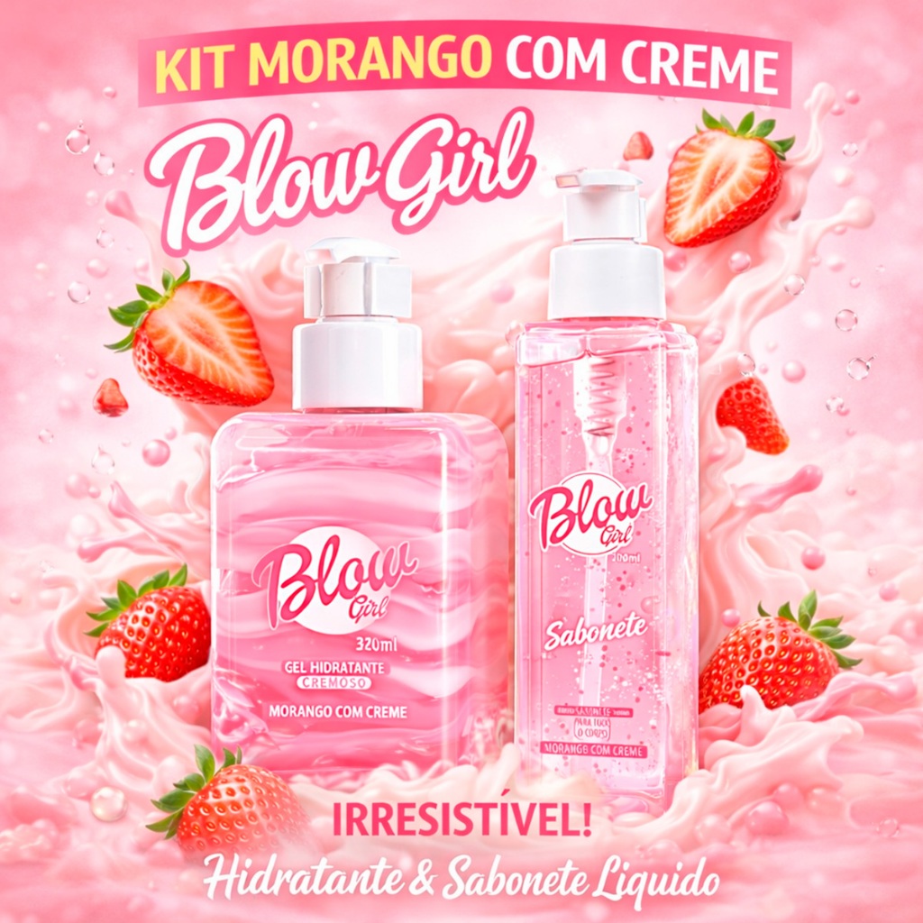 Kit Hidratante Corporal Beijavel Sabonete Liquido Morango com Creme Blow Girl Pele Cheirosa e Macia em Oferta na Shopee