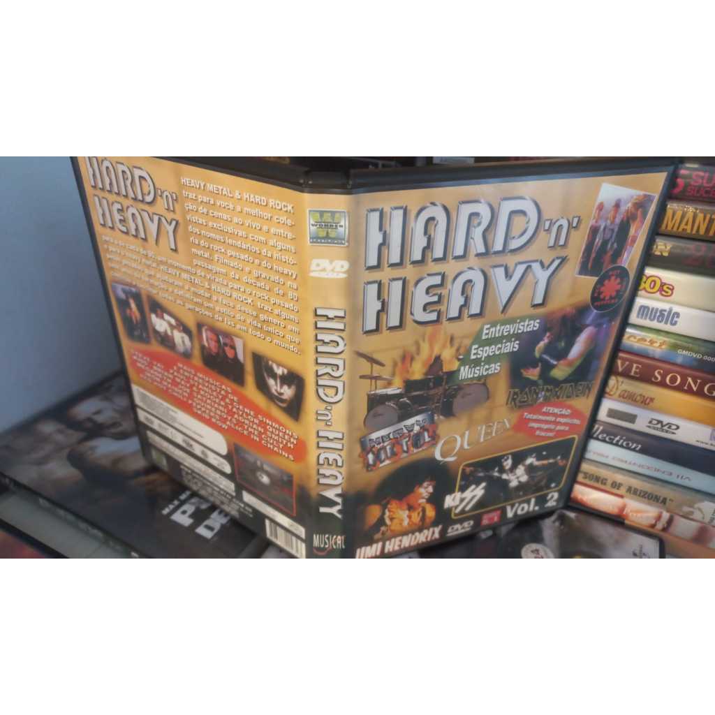Hard N Heavy Vol. 2 Dvd Original - Impecavel - Iram maiden Kiss Jimi Hendrix Queen Red Hot Chili Peppers metal rock