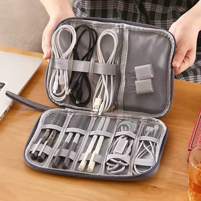 Estojo box impermeável Organizadora de Cabos Acessórios Eletrônicos para Viagem Trabalho Casa