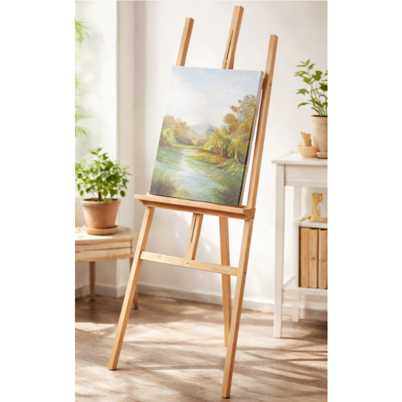 Cavalete de Pintura em Pinus - 1,20 Altura em Oferta na Shopee
