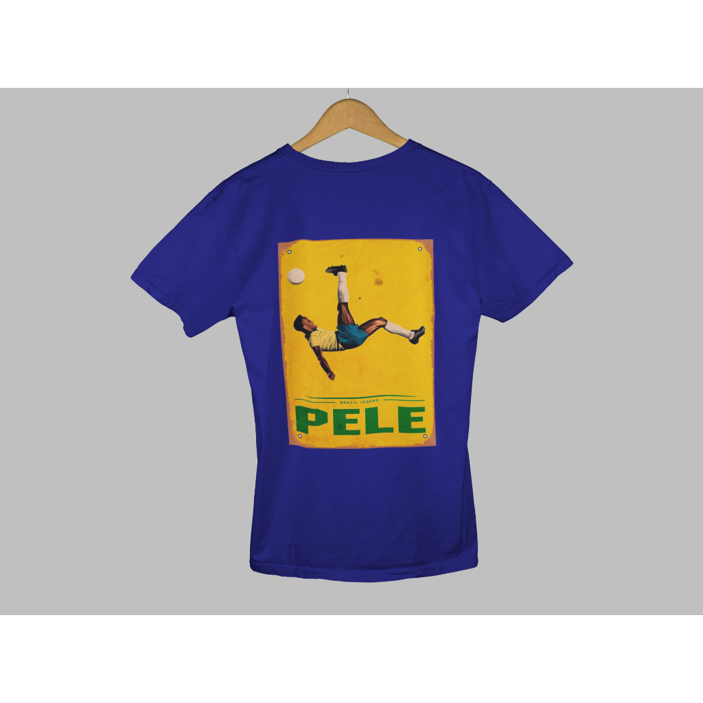 Camiseta Rei Pelé Seleção Brasileira Presente Ideal 100% Algodão  Futebol T-shirt Customisada Copa