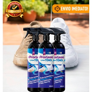 KIT 1/2/3 Proclean Limpa Tênis Sem Esforço e Rápida Aplicação - Spray 500ml em Oferta na Shopee