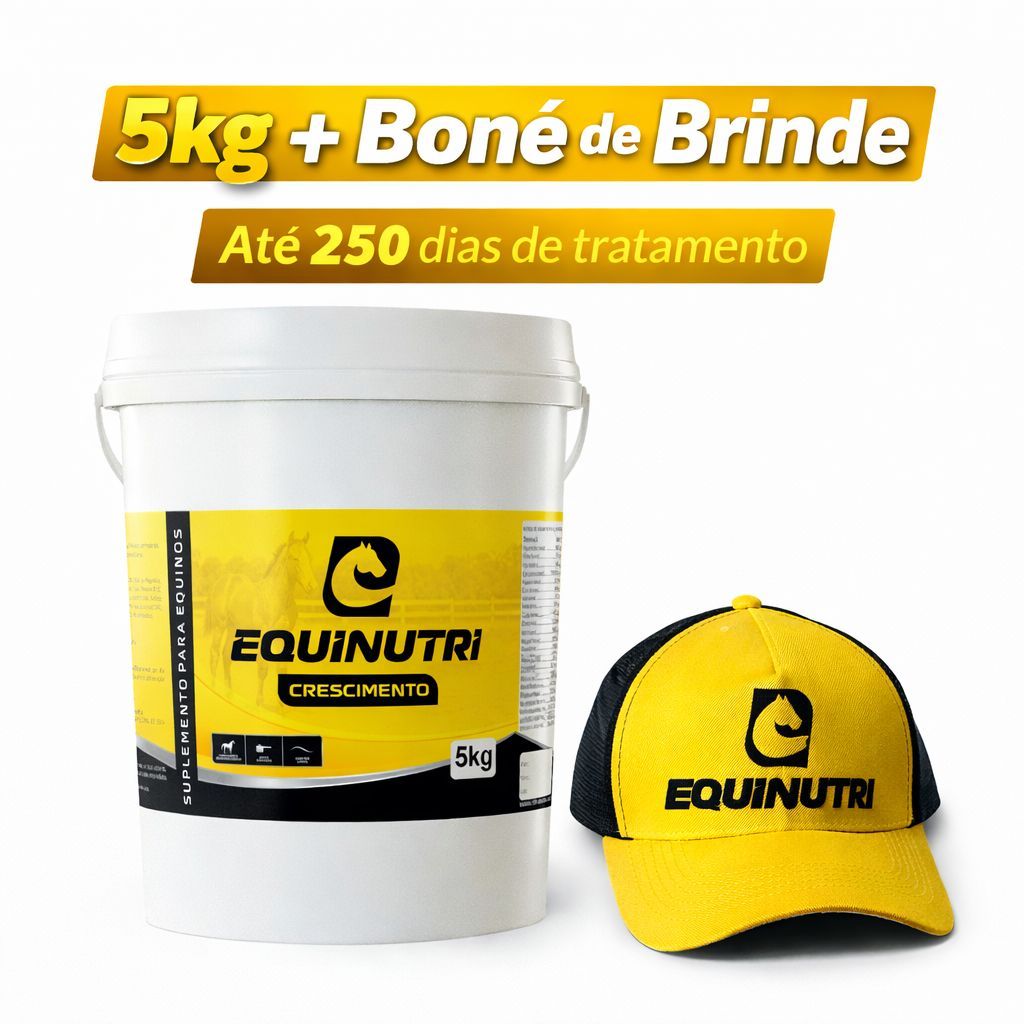 5kg Equinutri Crescimento/suplemento para potros de 3 meses de vida a 3 anos. Tratamento para 250 dias!