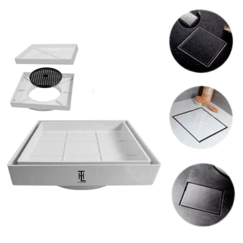Ralo Oculto 10x10 Invisível Seca piso Porcelanato com grelha em Oferta na Shopee