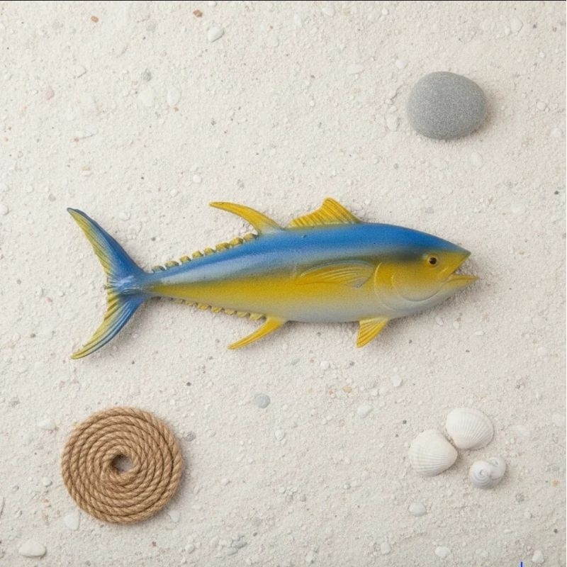 Decoração Para Pendurar na Parede Peixe Atum Enfeite e Adorno em Resina em Oferta na Shopee