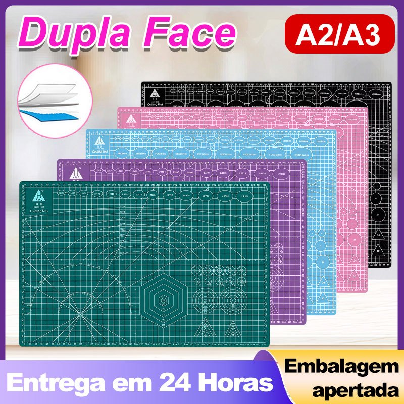 Base de Corte A3 e A2 Dupla Face para Artesanato DIY - Precisa e Durável 45x30cm