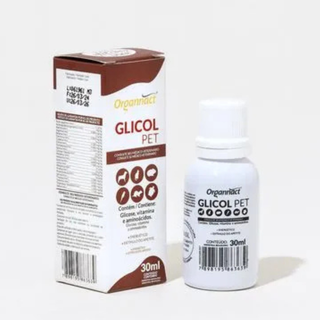 Glicol Pet 30ml para Cães, Gatos e Aves – Organnact