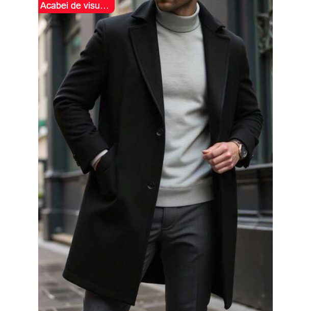 Sobretudo Masculino, Executivo Estilo Europeu | Estilo e Sofisticação