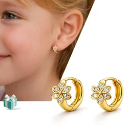 Brinco Argola Lacinho Infantil Cravejado Hipoalérgico Estilo