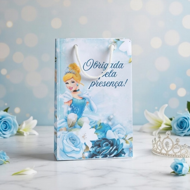 Sacolinhas Personalizadas para Festa Aniversario Lembrancinha Cinderela