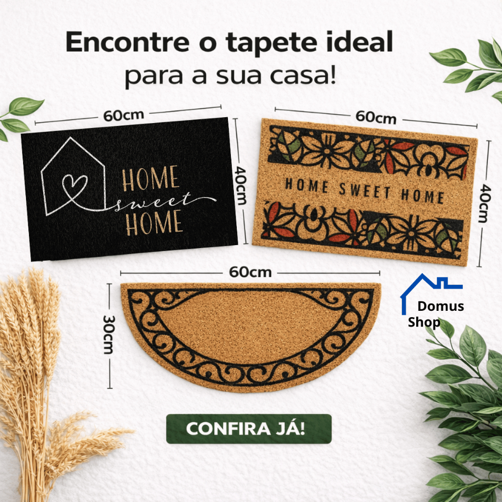 Tapete Porta Entrada Casa Capacho Vinil Super Print 40cm X 60cm Kapazi em Oferta na Shopee