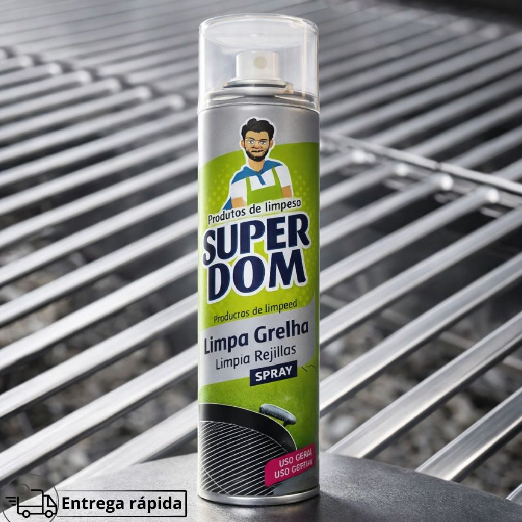 Limpa Grelha Churrasqueira Forno em Spray 250ml Limpador Aerosol Limpa Facil Limpador Potente