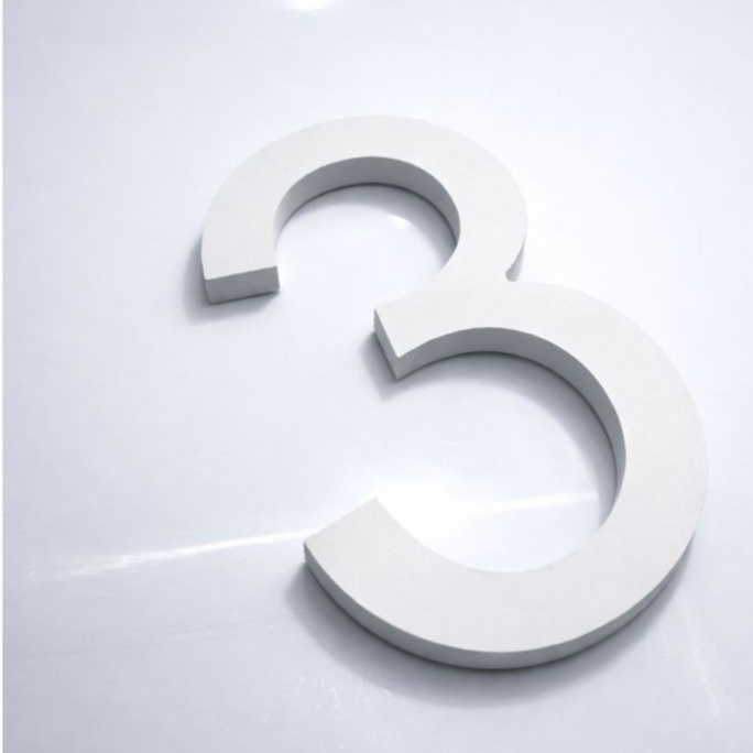 Números Residencial Branco 3d Caixa Alta - MANDE NO CHAT OS NÚMEROS QUE DESEJA!! em Oferta na Shopee