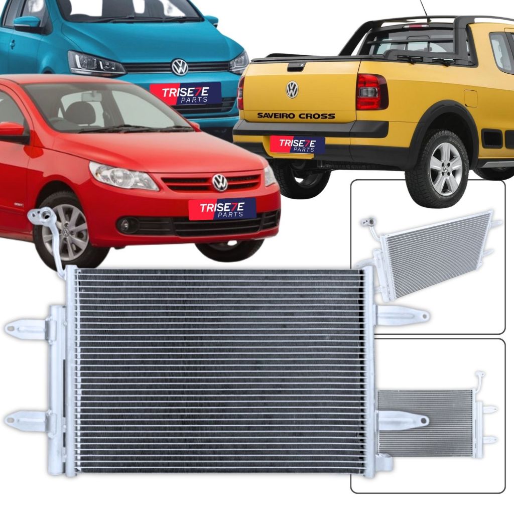 Condensador Gol Saveiro Fox Voyage Polo G5 G6 2007 2008 2009 2010 2011 2012 2013 2014 2015 2016 2017