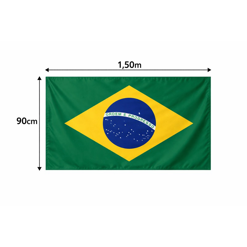 Bandeira do Brasil Grande!1,50m x 90cm.Seleção Brasileira.