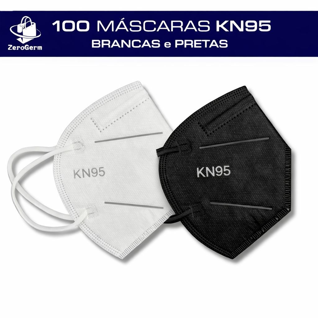 100 Máscara Descartável PFF2 KN95  | Sem Válvula + Proteção e Qualidade! em Oferta na Shopee