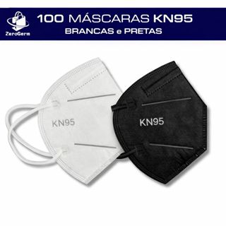 100 Máscara Descartável PFF2 KN95  | Sem Válvula + Proteção e Qualidade! em Oferta na Shopee