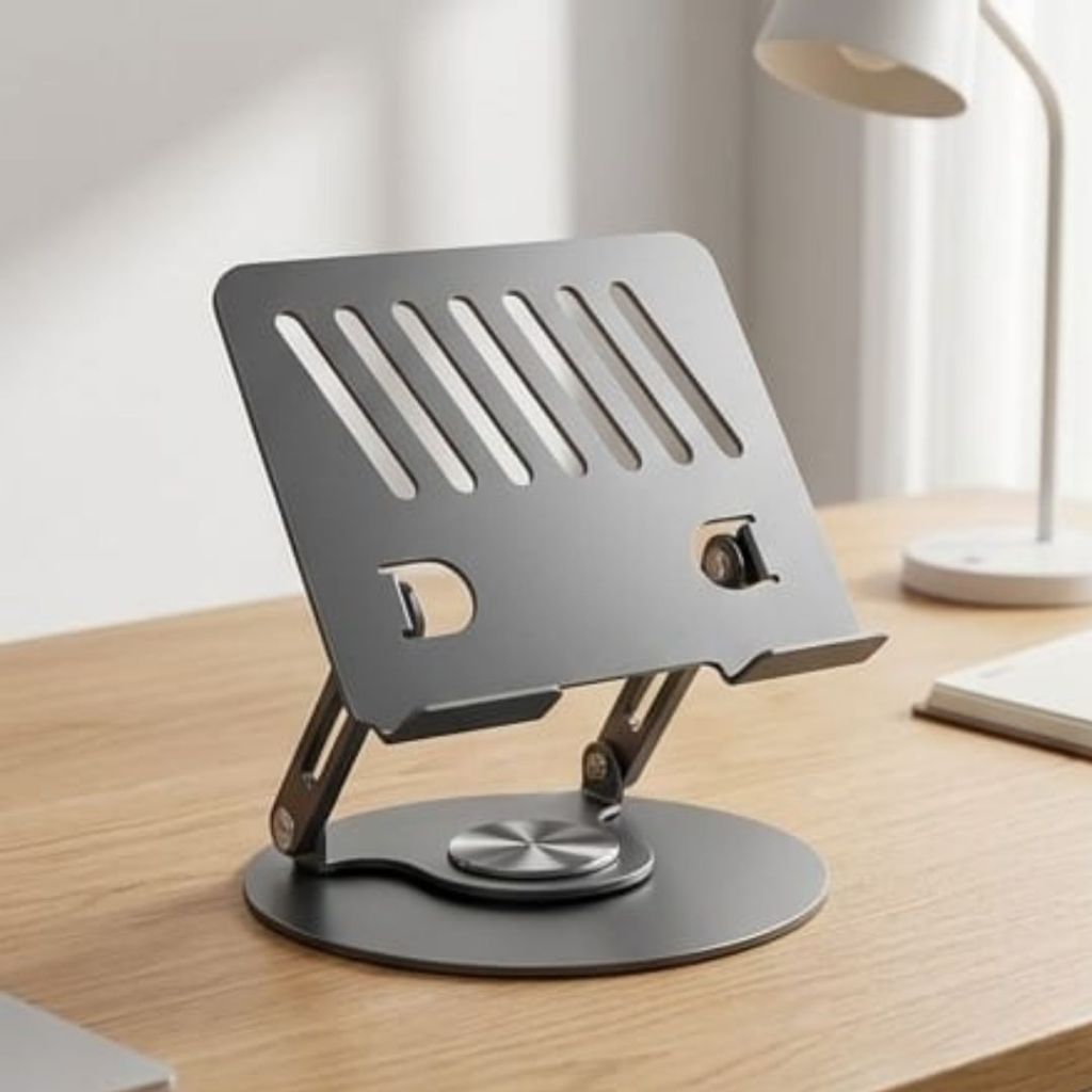 Suporte de Metal Ajustável Para Notebook Tablet Giratória de 360°