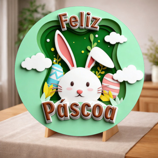 Painel De Festa Redondo Capas Mini Decoração Feliz Pascoa em Oferta na Shopee