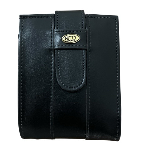 Carteira Couro Ecológico Nitty Fecho Fivela Notas Moedas