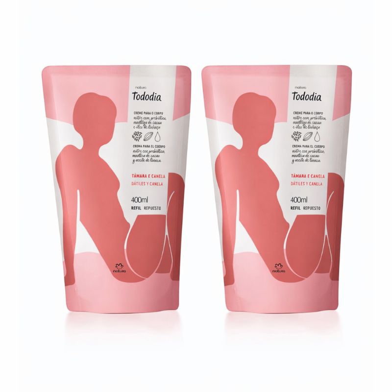 Refil Hidratante Tododia Tâmara e Canela 400ml (Kit com 2 unidades)