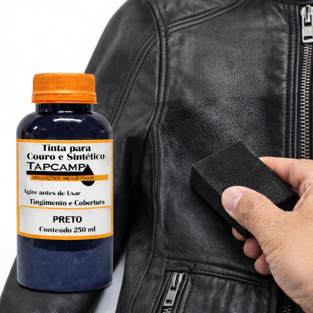 Tinta Restaurar Couro Corvin Plastico Borracha Preto 250ml